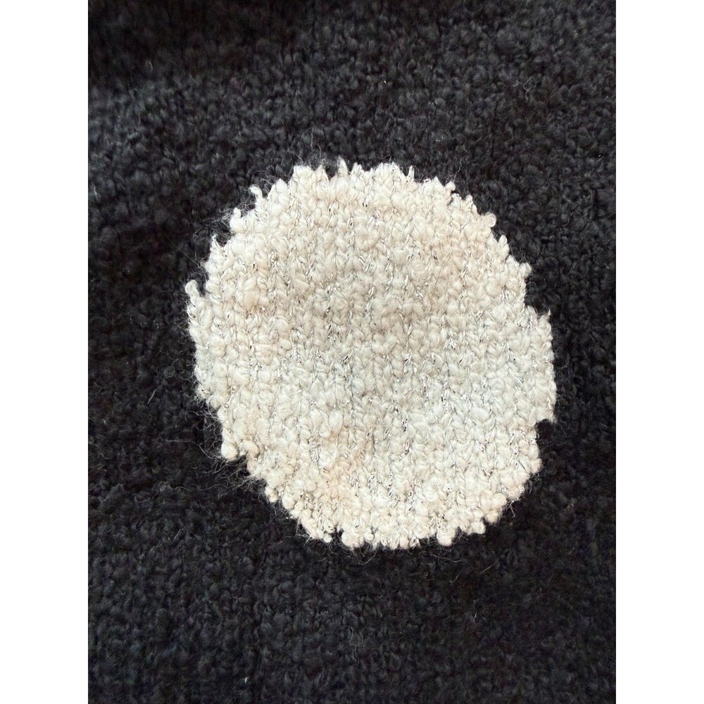 NEW w/ tags JCrew Factory Girls' black sweater with silver polka dots size 12-14 - Picture 4 of 5